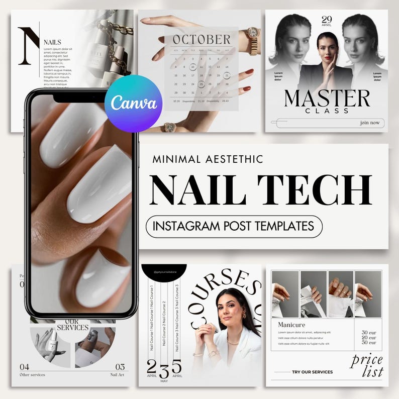 Nail Tech & Salon Template Bundle