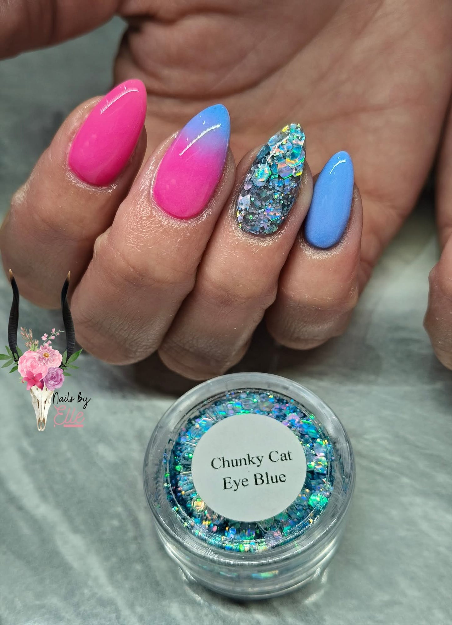 Chunky Cat Eye Blue