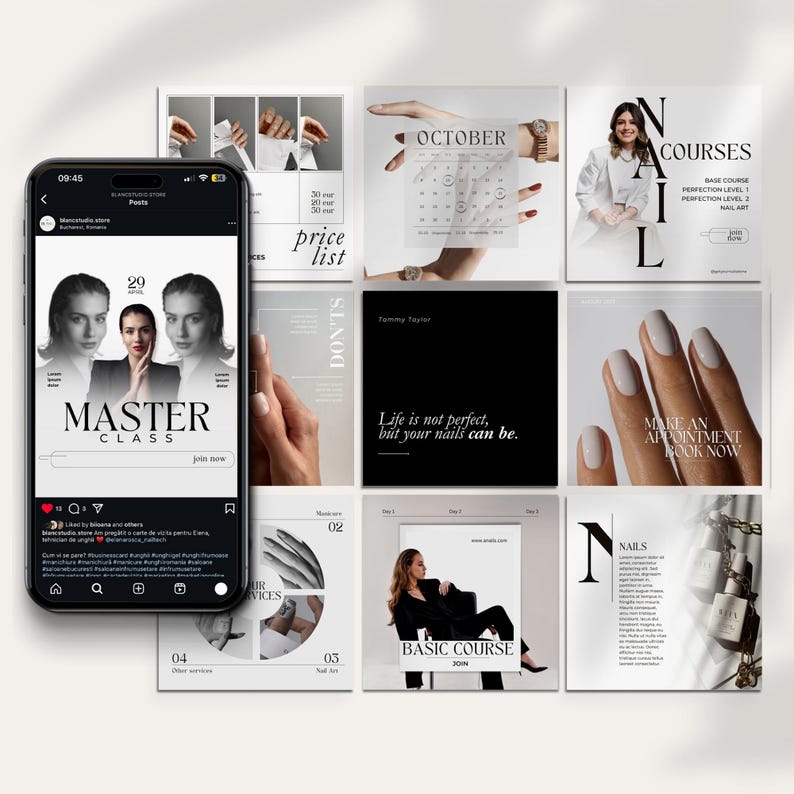 Nail Tech & Salon Template Bundle