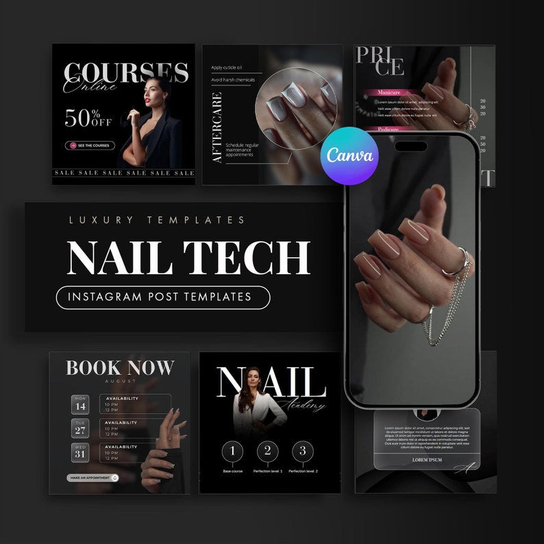 Nail Tech & Salon Template Bundle