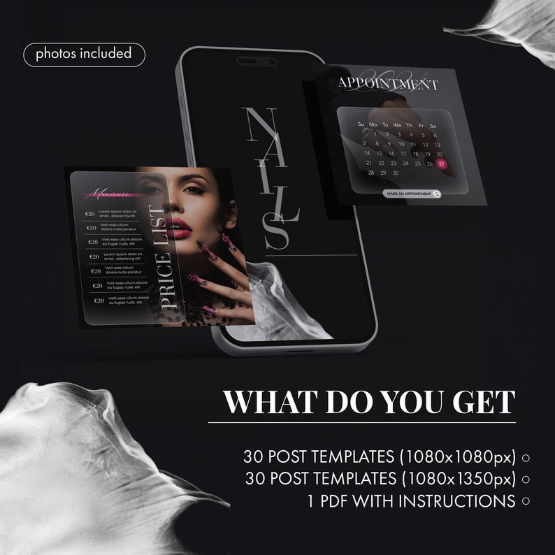 Nail Tech & Salon Template Bundle