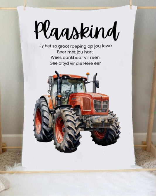 Red Tractor Blanket