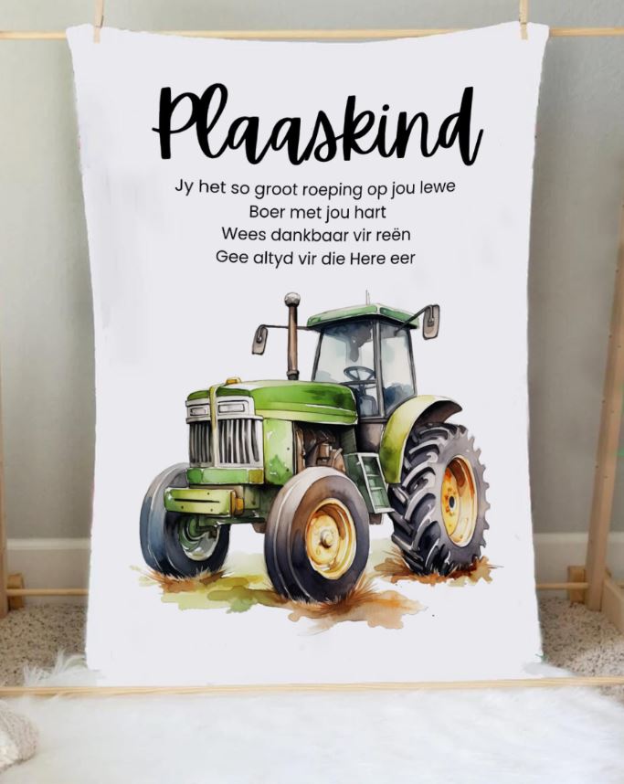 Green Tractor Blanket